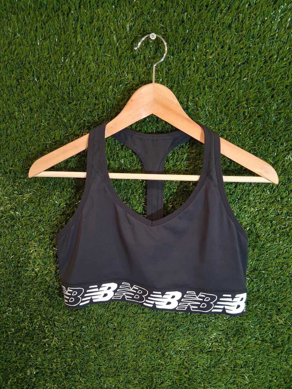 New Balance NB Dry Women’s Sports Bra Black Size S/M Graphic Band Racerback
